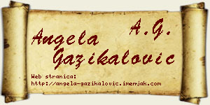 Angela Gazikalović vizit kartica